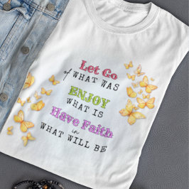 手放して、楽しんで、信じて モチベーションティー トライブレンドTシャツ