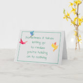 手放し感動的引用文 カード (黄色い花)