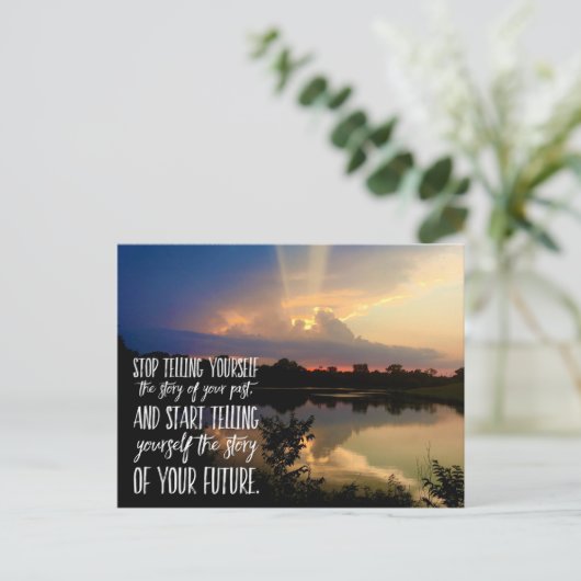 手放す過去感動的引用文 ポストカード (スタンド正面)