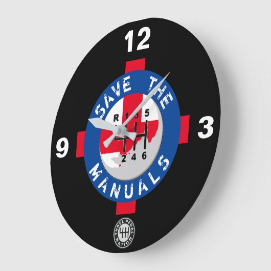 手救順 ラージ壁時計 (傾斜)