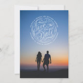 手文字のメダリオン写真 セーブザデート (正面)