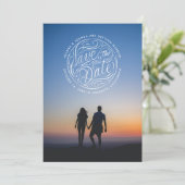 手文字のメダリオン写真 セーブザデート (スタンド正面)