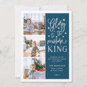 手文字の栄光 |クリスマスフォトコラージュカード シーズンカード (正面)