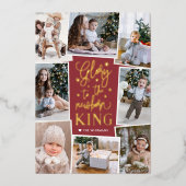 手文字の栄光 |写真数々のコラージュ 箔シーズンカード (正面)