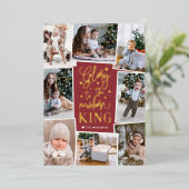 手文字の栄光 |写真数々のコラージュ 箔シーズンカード (立ち正面)