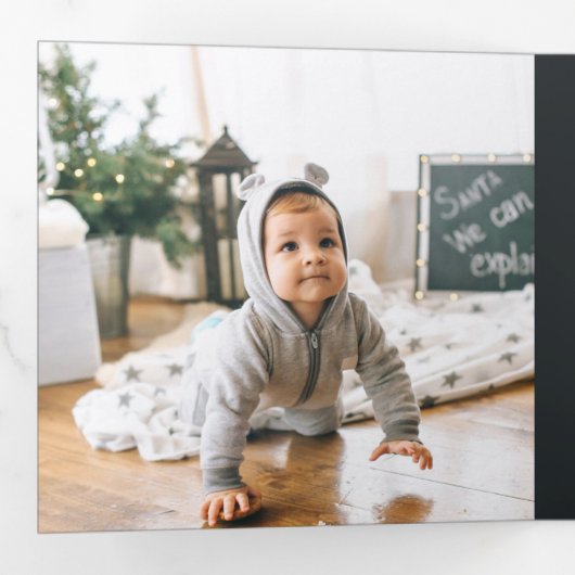 手文字の栄光 |写真数々の 三つ折りクリスマスカード (内部最初)