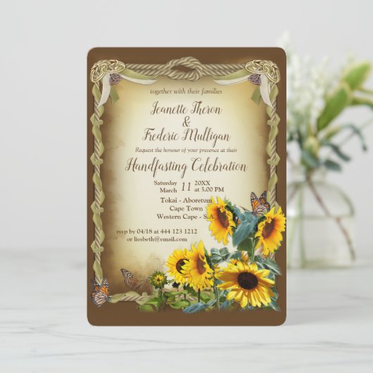 手断ち式 – 結び方 招待状 (スタンド正面)