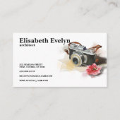 手旅カメラの絵を描花要素 名刺 (裏面)