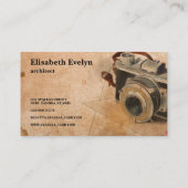 手旅カメラの絵を描花要素 名刺 (裏面)