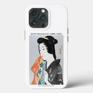 手日本の拭を持つ女性 – 橋口五葉 iPhone 13 PROケース