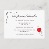 手書お洒落きさくらんぼ結婚の詳細 エンクロージャーカード (正面)