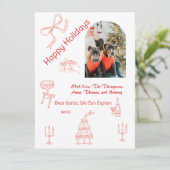 手書お洒落きのクリスマス カード (スタンド正面)