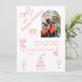 手書お洒落きのクリスマス カード (スタンド正面)