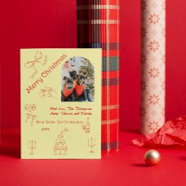 手書お洒落きのクリスマス カード