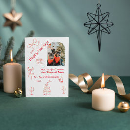 手書お洒落きのクリスマス カード