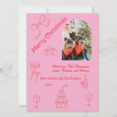 手書お洒落きのクリスマス カード (正面)