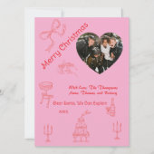 手書お洒落きのクリスマス カード (正面)