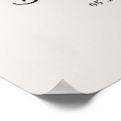 手書お洒落き予測できなの弓ウェルカムサイン ポスター (角)