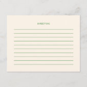 手書お洒落き予測できなブライダルシャワーレシピ エンクロージャーカード (裏面)