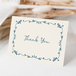 手書お洒落き図解入りの、写真付きのの結婚詳細 サンキューカード