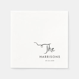 手書お洒落き結婚の スタンダードカクテルナプキン