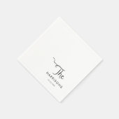 手書お洒落き結婚の スタンダードカクテルナプキン (角)