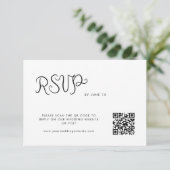 手書お洒落き結婚の 出欠カード (スタンド正面)