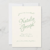 手書お洒落結婚ユニークモダンレトロ セーブザデート (裏面)