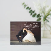 手書きありがとうはがき – 白 ポストカード (スタンド正面)