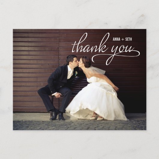 手書きありがとうはがき – 白 ポストカード (正面)