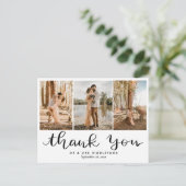 手書きありがとう | モダン結婚写真 ポストカード (スタンド正面)
