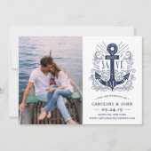 手書きいかり写真Save the Date Card セーブザデート (正面)