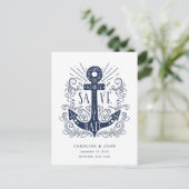 手書きいかり日付の保存 案内ポストカード (スタンド正面)