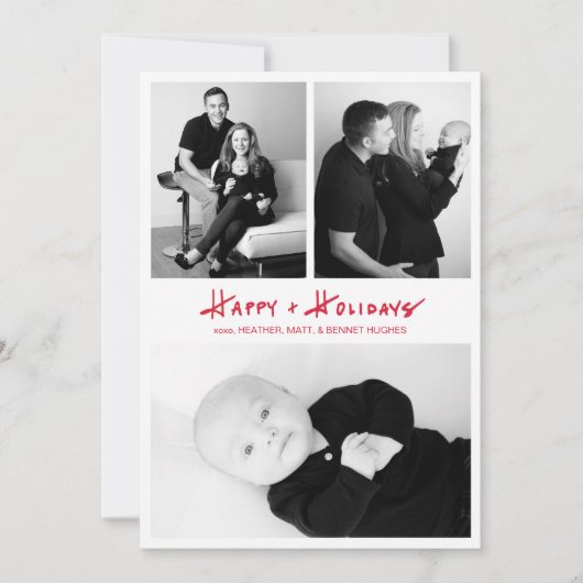 手書きおめでと休日の写真数々のカード シーズンカード (正面)