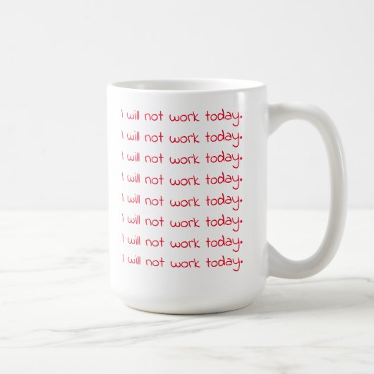 手書きおもしろいレッド文字コーヒー コーヒーマグカップ (右)