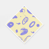 手書きおもしろい曲線デザイン紙ナプキン スタンダードランチョンナプキン (角)