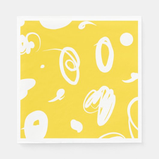 手書きおもしろい曲線デザイン紙 スタンダードランチョンナプキン (正面)