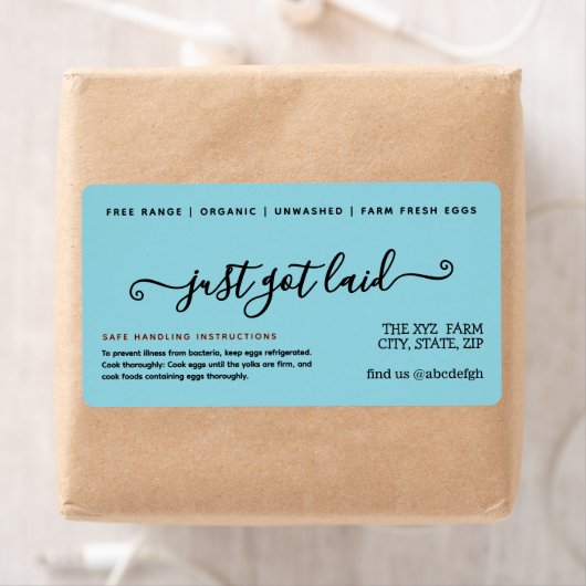手書きおもしろい鶏卵カートンラベル ラベル (インサイチュ)