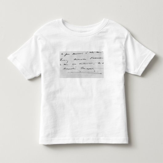 手書きおよび署名 トドラーTシャツ (正面)