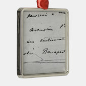 手書きおよび署名 メタルオーナメント (右)