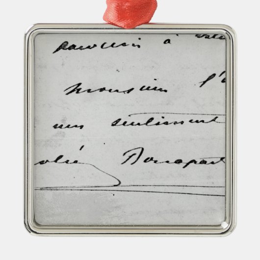 手書きおよび署名 メタルオーナメント (正面)