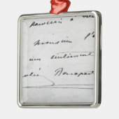 手書きおよび署名 メタルオーナメント (左)