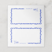 手書きお洒落おもしろいブ結婚ルーのテーブル プレイスカード (外部開封)