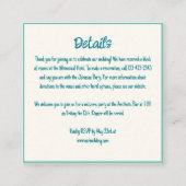 手書きお洒落の波状縁どの結婚詳細 エンクロージャーカード (正面)