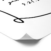 手書きお洒落の結婚歓迎サイン ポスター (角)