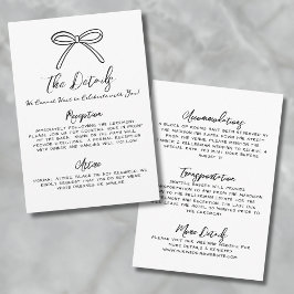 手書きお洒落の結婚詳細 エンクロージャーカード