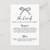 手書きお洒落の結婚詳細 エンクロージャーカード (正面)