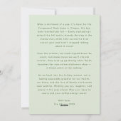 手書きお洒落グッドチディングクリスマス シーズンカード (裏面)