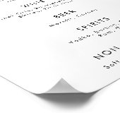 手書きお洒落バーメニュー ポスター (角)