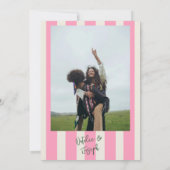 手書きお洒落パステルサマーフォト結婚ズ 招待状 (裏面)